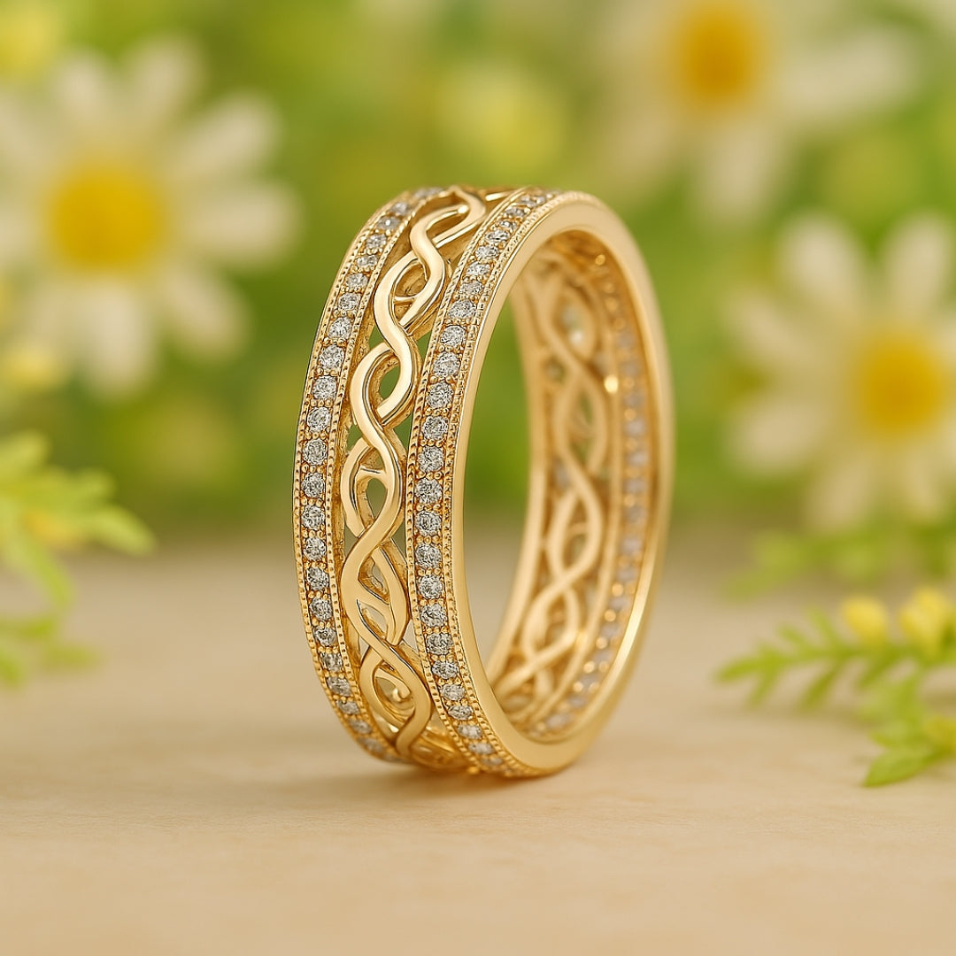 Charmante Gold Ring für jeden Anlass