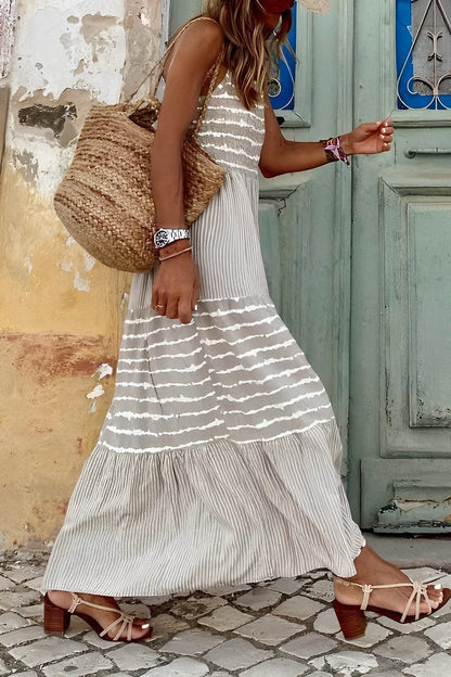 MW | Lavigne - Beigefarbenes Maxikleid