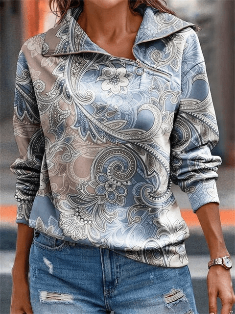 MW | Eleganter Pullover mit Reißverschluss
