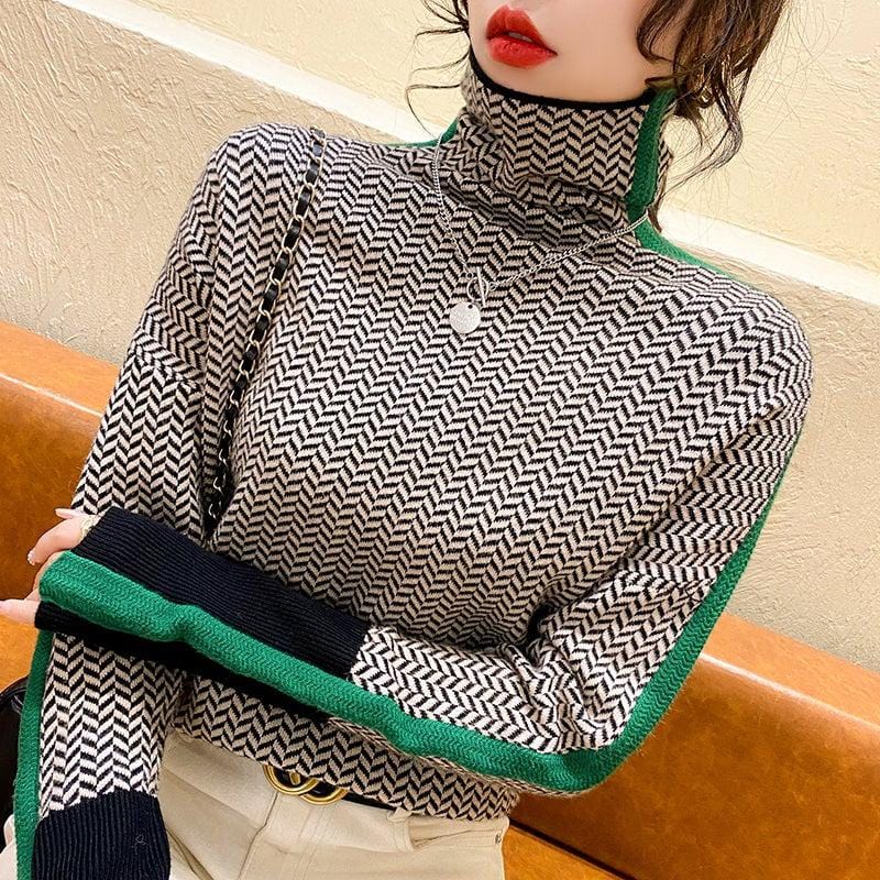 MW | Pullover mit geometrischem Druck