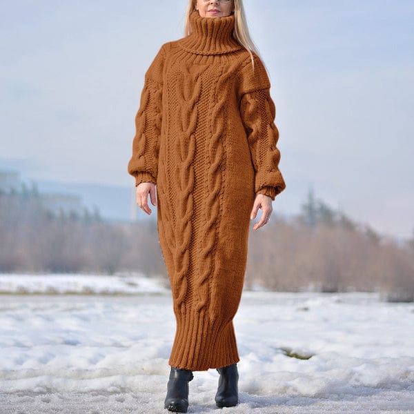 MW | Lockerer, verdrehter Strickrollkragenpullover 2024