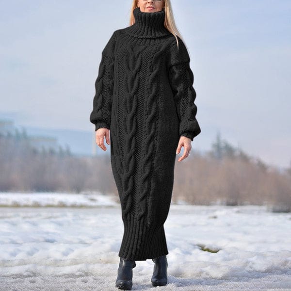 MW | Lockerer, verdrehter Strickrollkragenpullover 2024