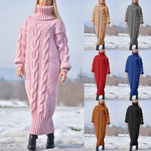 MW | Lockerer, verdrehter Strickrollkragenpullover 2024