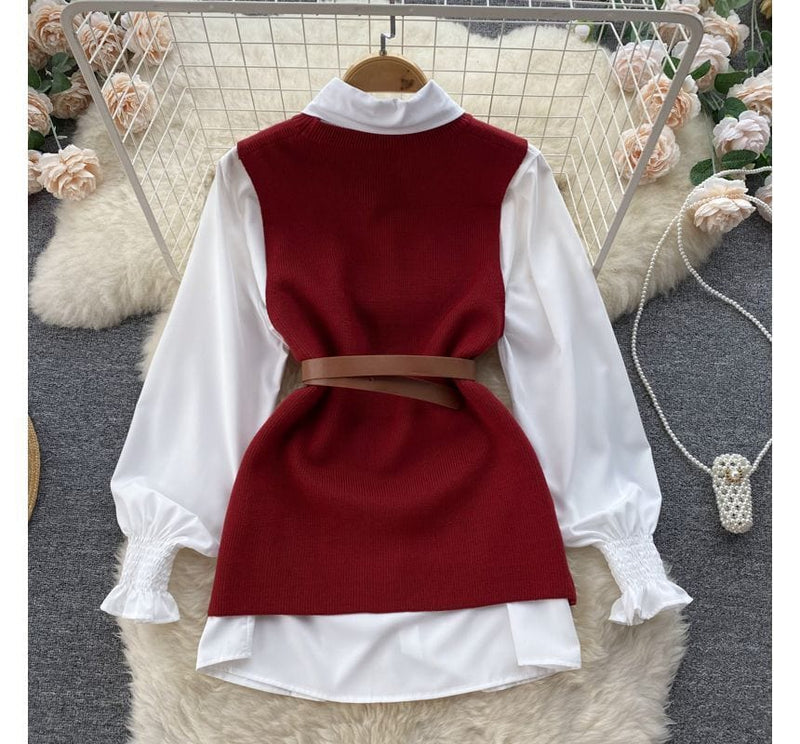 MW | Ärmelloses Pullover-Top-Set
