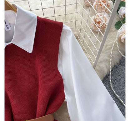 MW | Ärmelloses Pullover-Top-Set