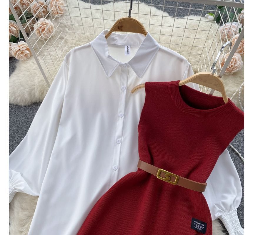 MW | Ärmelloses Pullover-Top-Set