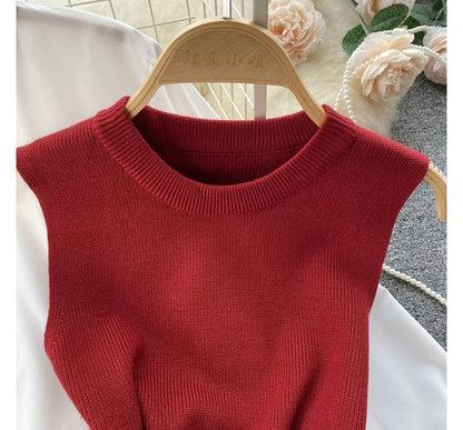 MW | Ärmelloses Pullover-Top-Set