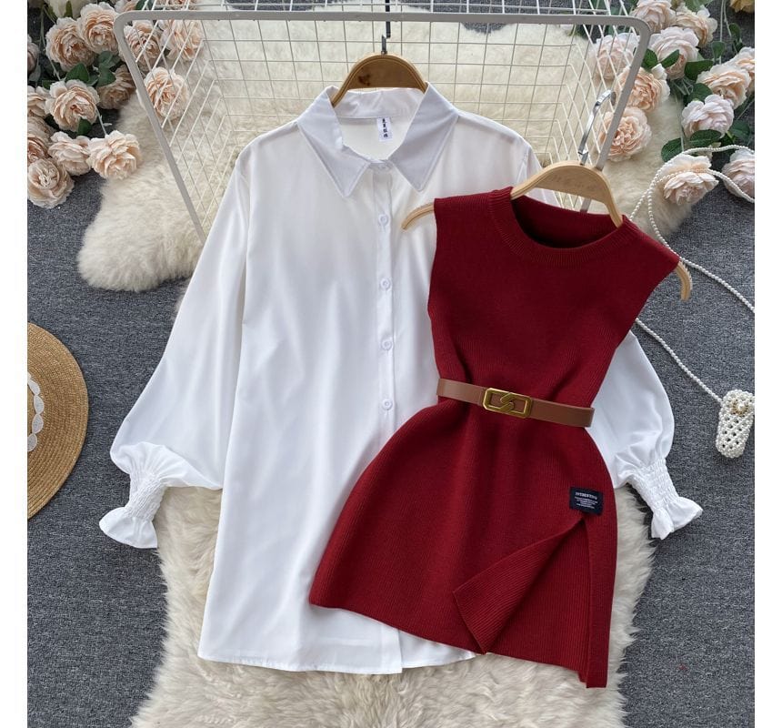 MW | Ärmelloses Pullover-Top-Set