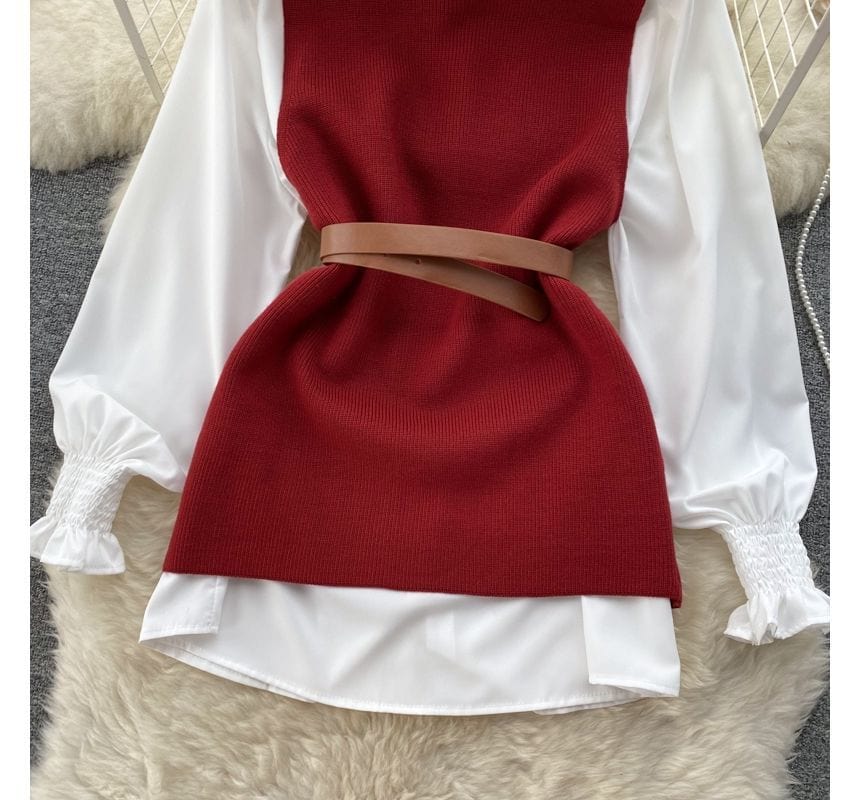 MW | Ärmelloses Pullover-Top-Set