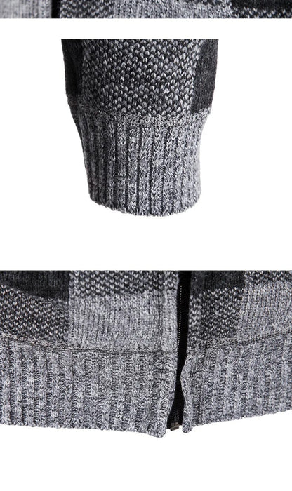 MW | Kapuzenpullover mit Karomuster und langen Ärmeln