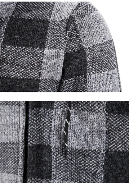 MW | Kapuzenpullover mit Karomuster und langen Ärmeln