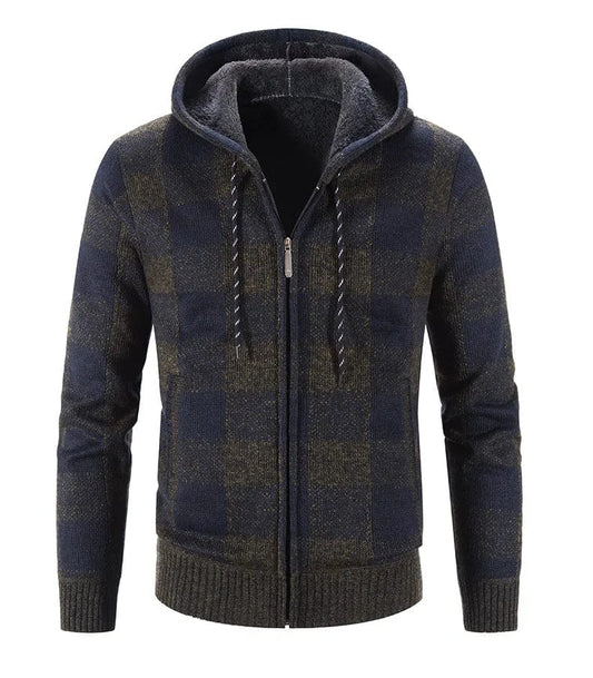 MW | Kapuzenpullover mit Karomuster und langen Ärmeln