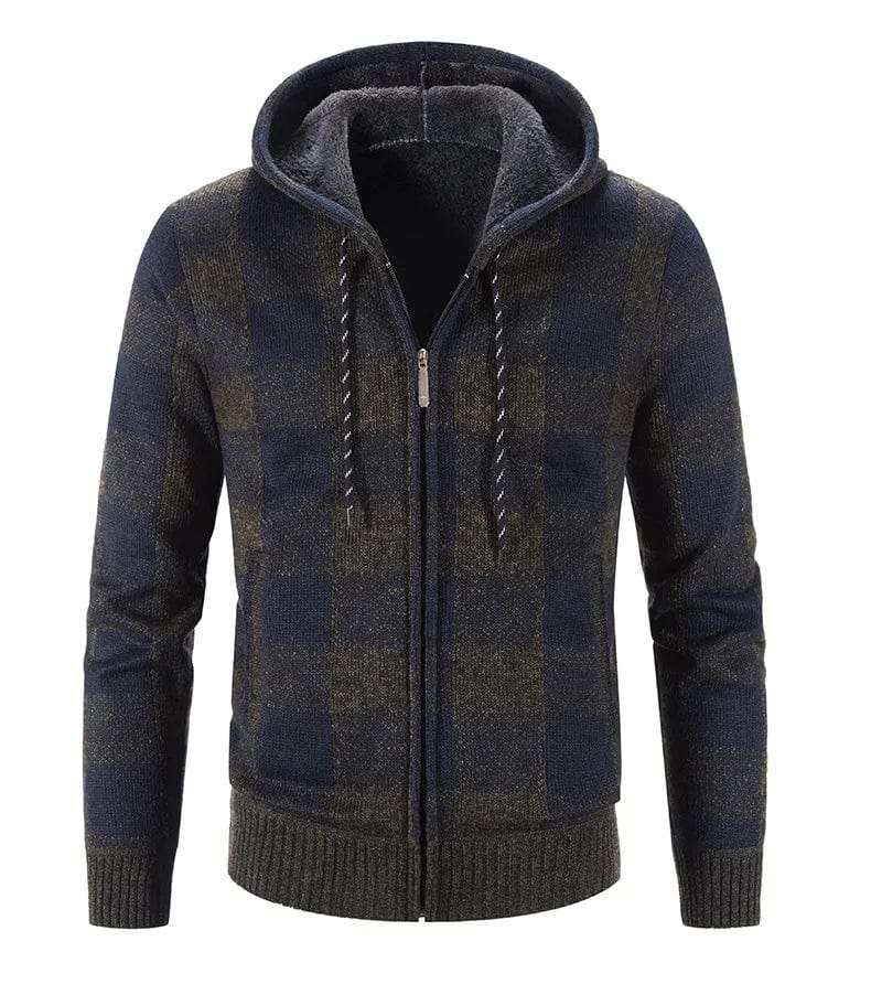 MW | Kapuzenpullover mit Karomuster und langen Ärmeln