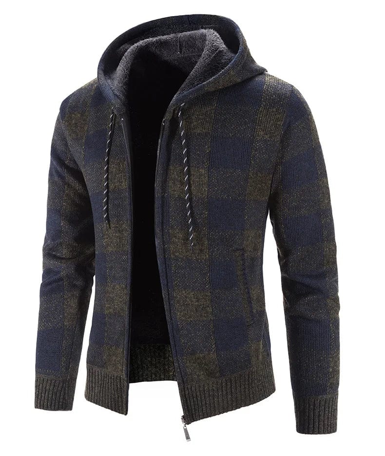 MW | Kapuzenpullover mit Karomuster und langen Ärmeln