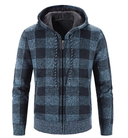 MW | Kapuzenpullover mit Karomuster und langen Ärmeln