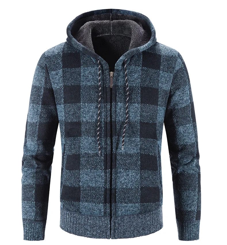 MW | Kapuzenpullover mit Karomuster und langen Ärmeln