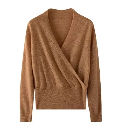 MW | Cross V-Ausschnitt Kaschmirpullover
