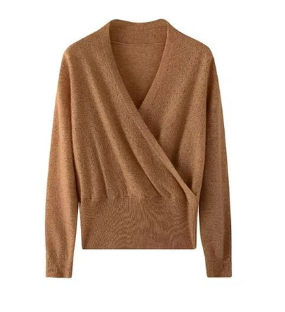 MW | Cross V-Ausschnitt Kaschmirpullover