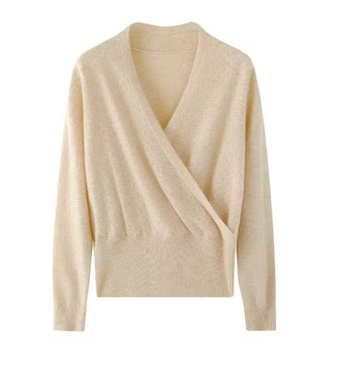 MW | Cross V-Ausschnitt Kaschmirpullover