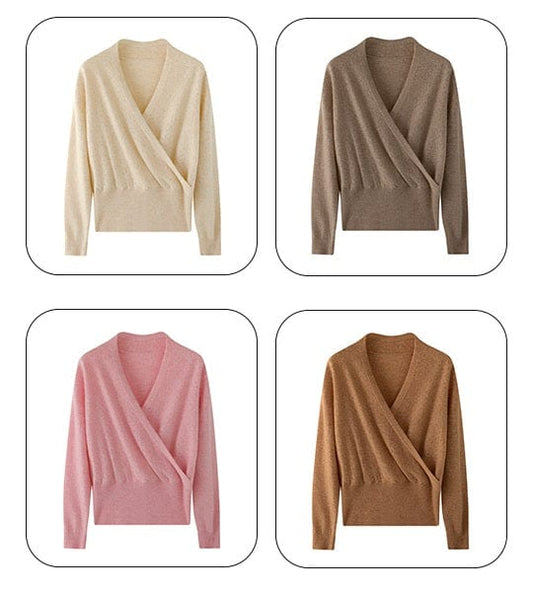 MW | Cross V-Ausschnitt Kaschmirpullover