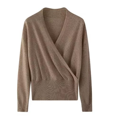 MW | Cross V-Ausschnitt Kaschmirpullover