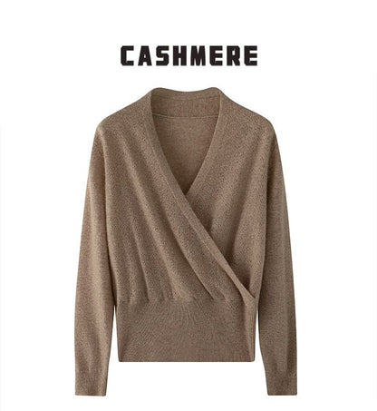 MW | Cross V-Ausschnitt Kaschmirpullover