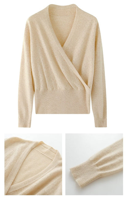 MW | Cross V-Ausschnitt Kaschmirpullover