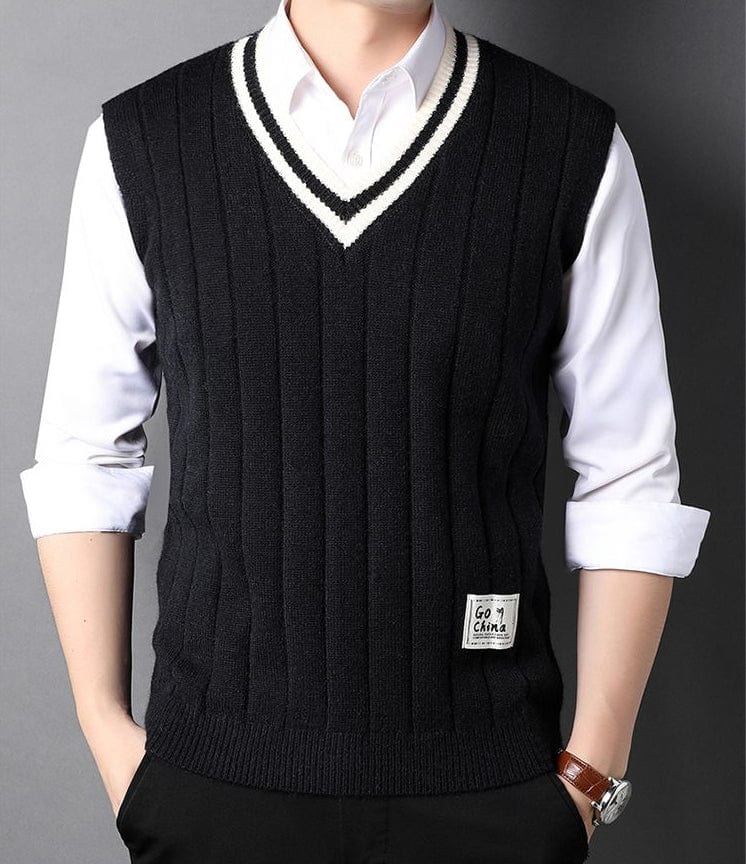 MW | Herren Gestrickter Gestreifter Pullover