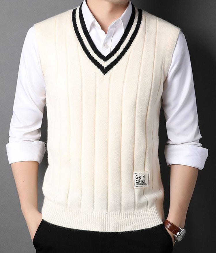 MW | Herren Gestrickter Gestreifter Pullover