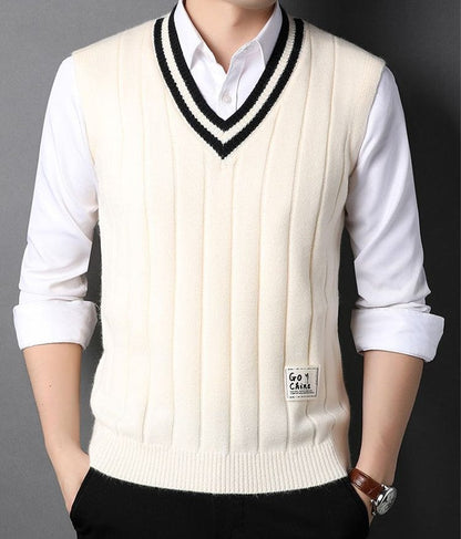 MW | Herren Gestrickter Gestreifter Pullover