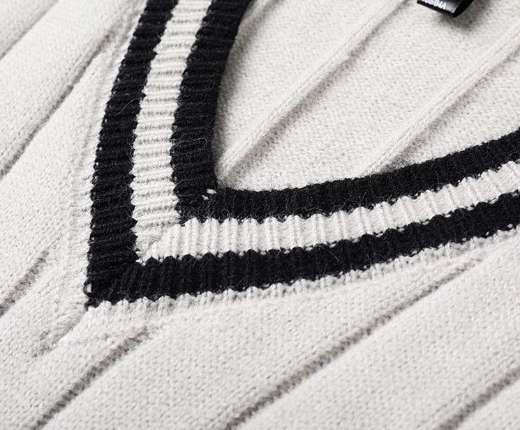 MW | Herren Gestrickter Gestreifter Pullover