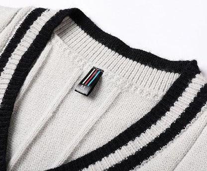 MW | Herren Gestrickter Gestreifter Pullover