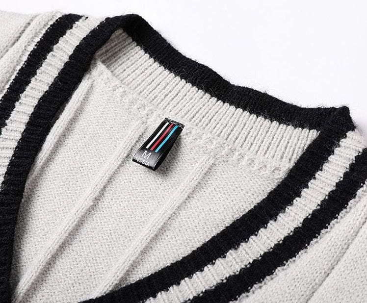 MW | Herren Gestrickter Gestreifter Pullover