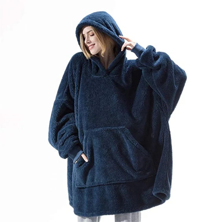 MW | Kapuzen-Fleecepullover im Oversized-Stil