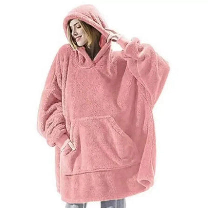 MW | Kapuzen-Fleecepullover im Oversized-Stil