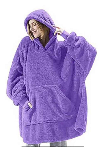 MW | Kapuzen-Fleecepullover im Oversized-Stil