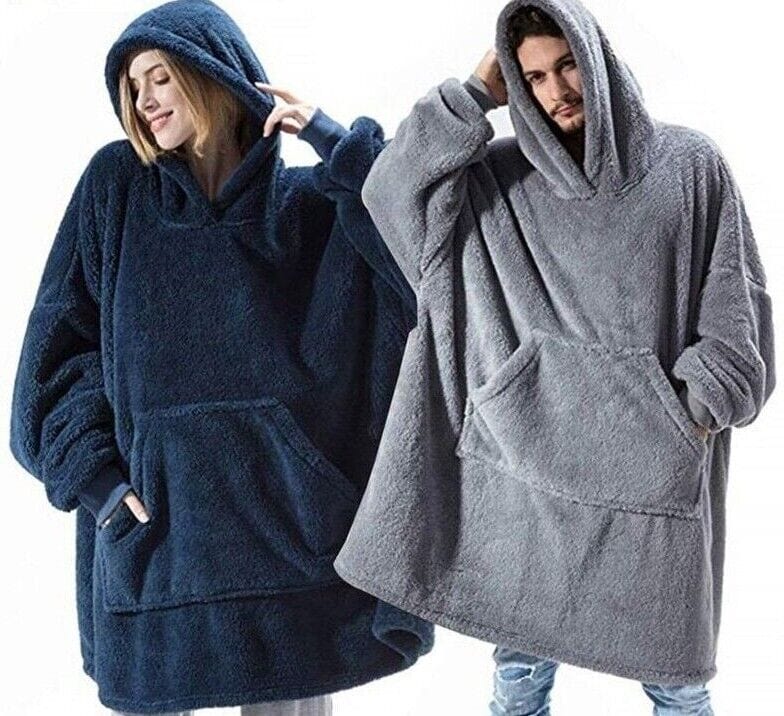 MW | Kapuzen-Fleecepullover im Oversized-Stil
