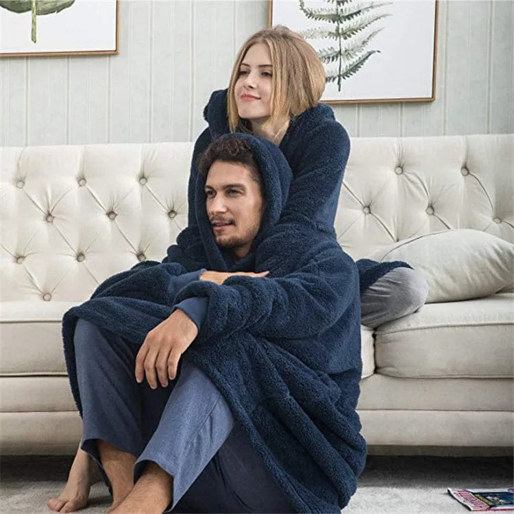 MW | Kapuzen-Fleecepullover im Oversized-Stil