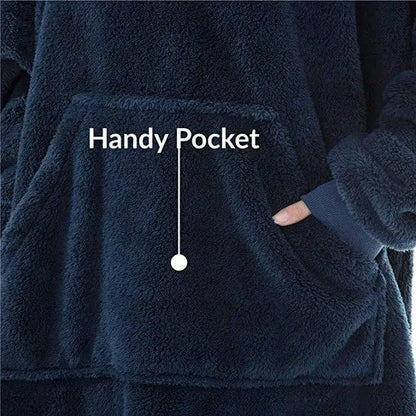 MW | Kapuzen-Fleecepullover im Oversized-Stil
