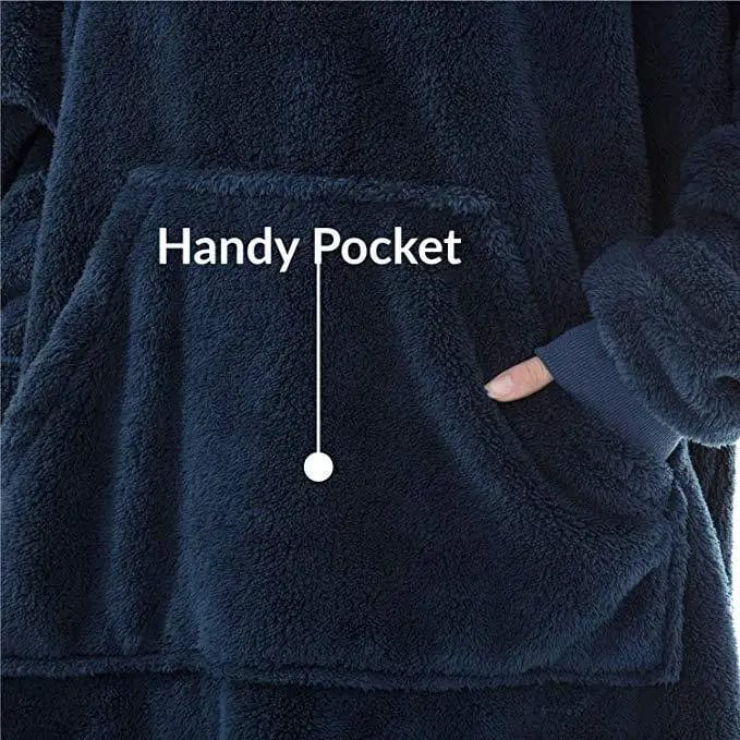 MW | Kapuzen-Fleecepullover im Oversized-Stil