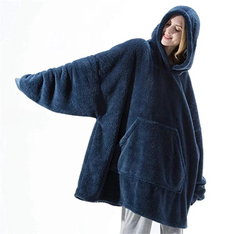 MW | Kapuzen-Fleecepullover im Oversized-Stil