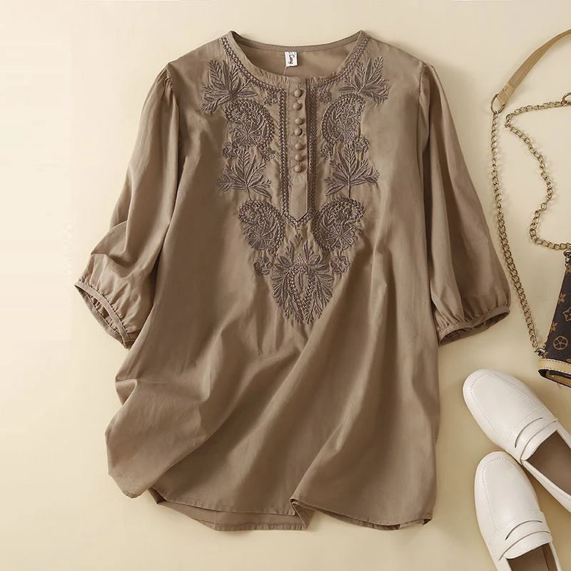 MW | Elegante Bluse mit Stickerei