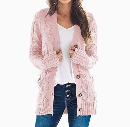 Mid-length Sweater Cardigan-12