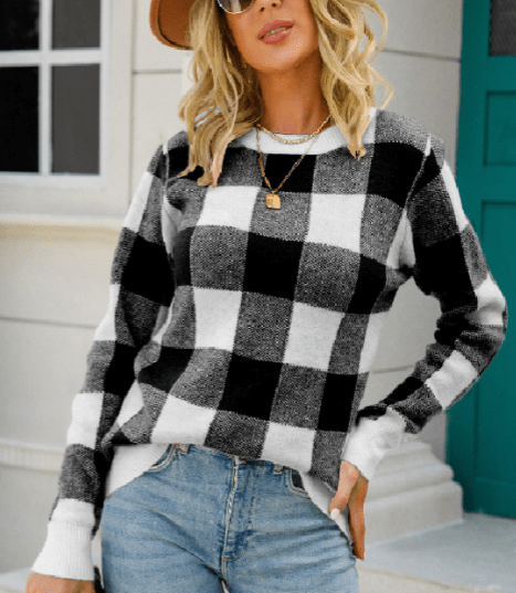 MW | Karierter Pullover mit Karomuster