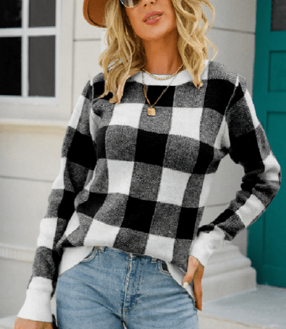 MW | Karierter Pullover mit Karomuster