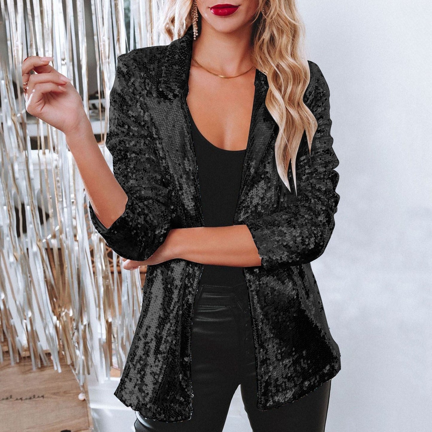 MW | Pailletten-Blazer für Frauen