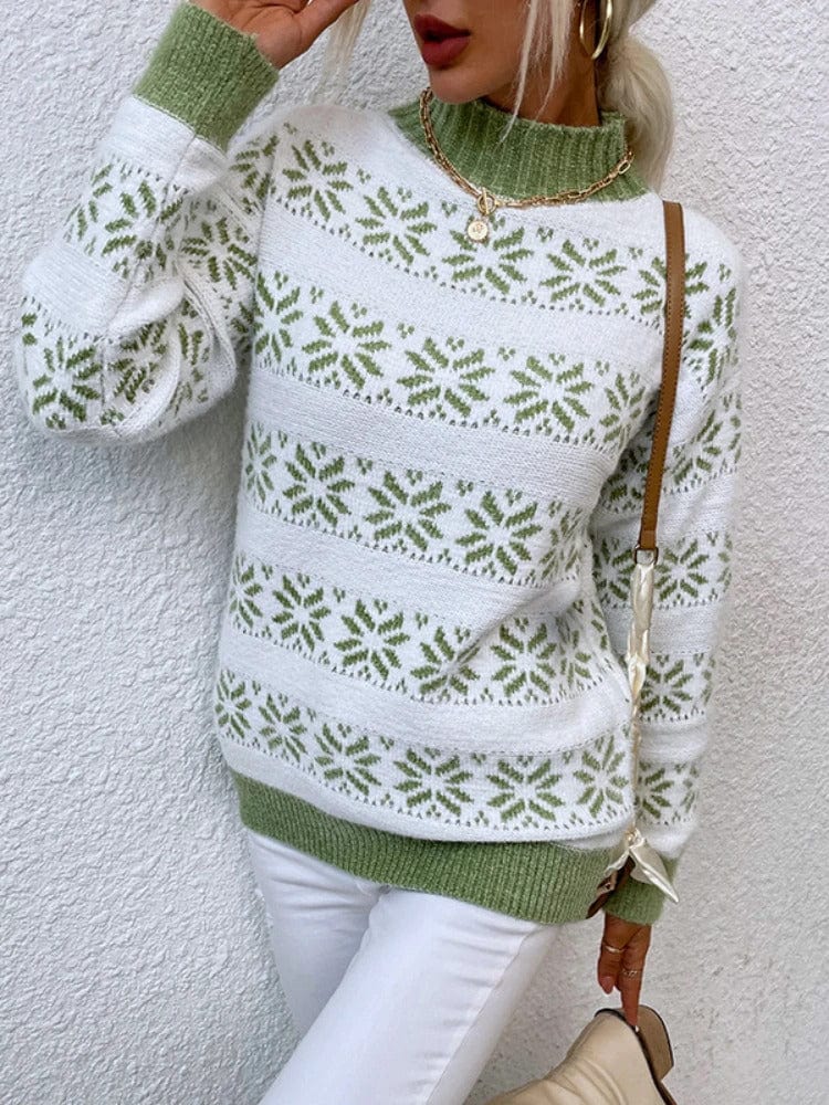 MW | Rollkragenpullover mit Schneeflocke für Damen 2024