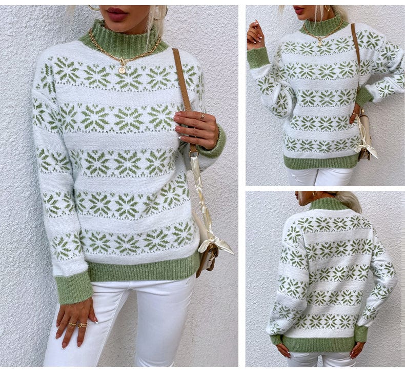 MW | Rollkragenpullover mit Schneeflocke für Damen 2024