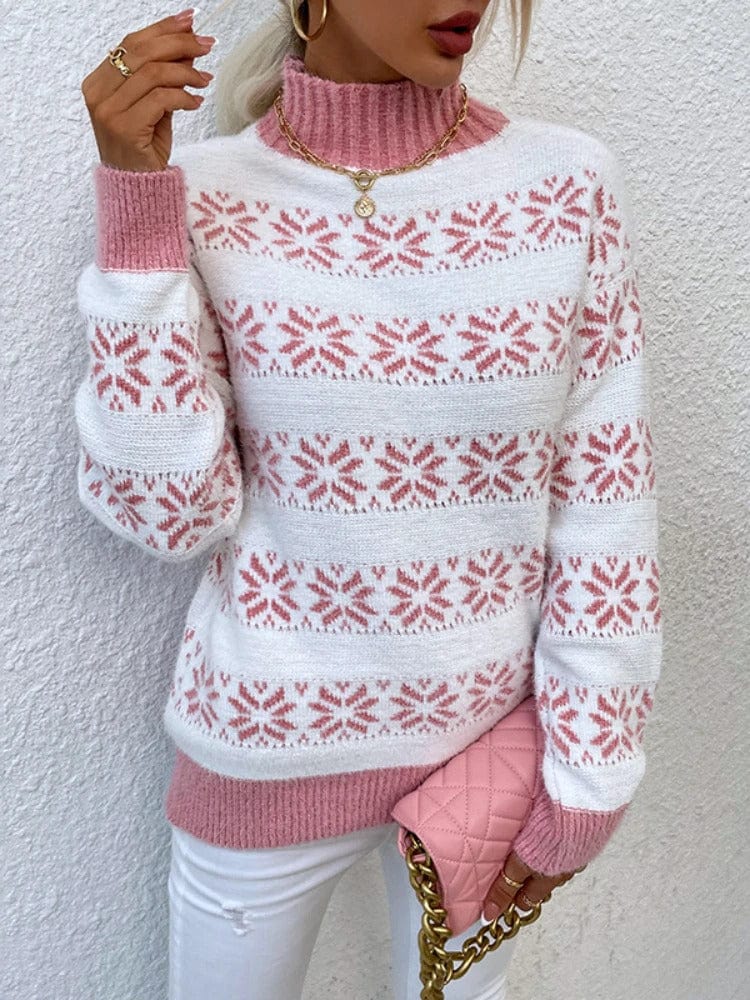 MW | Rollkragenpullover mit Schneeflocke für Damen 2024