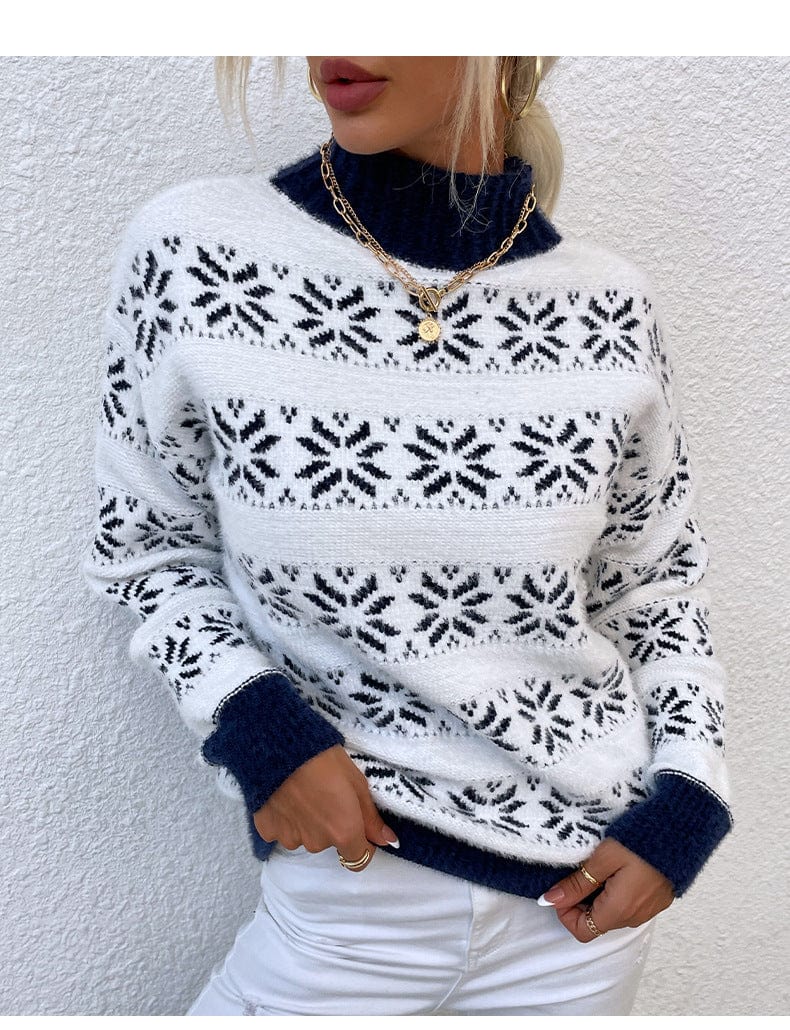 MW | Rollkragenpullover mit Schneeflocke für Damen 2024